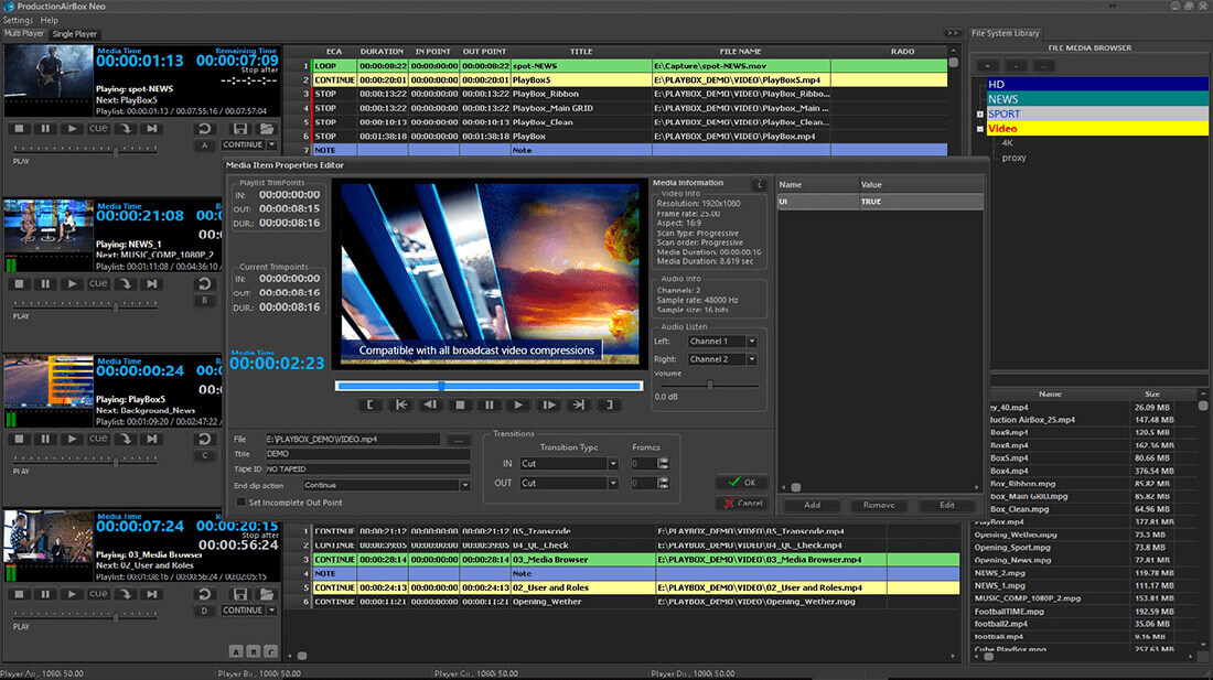 Production Playout | PlayBox Neo